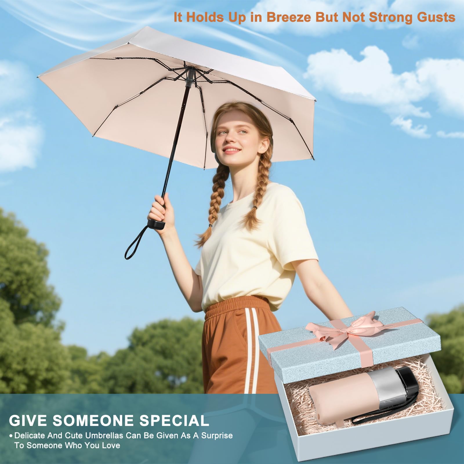 Amazon.com: LEAGERA Mini Umbrella For Purse - UPF 50+ UV Blocker